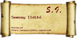 Semsey Ildikó névjegykártya